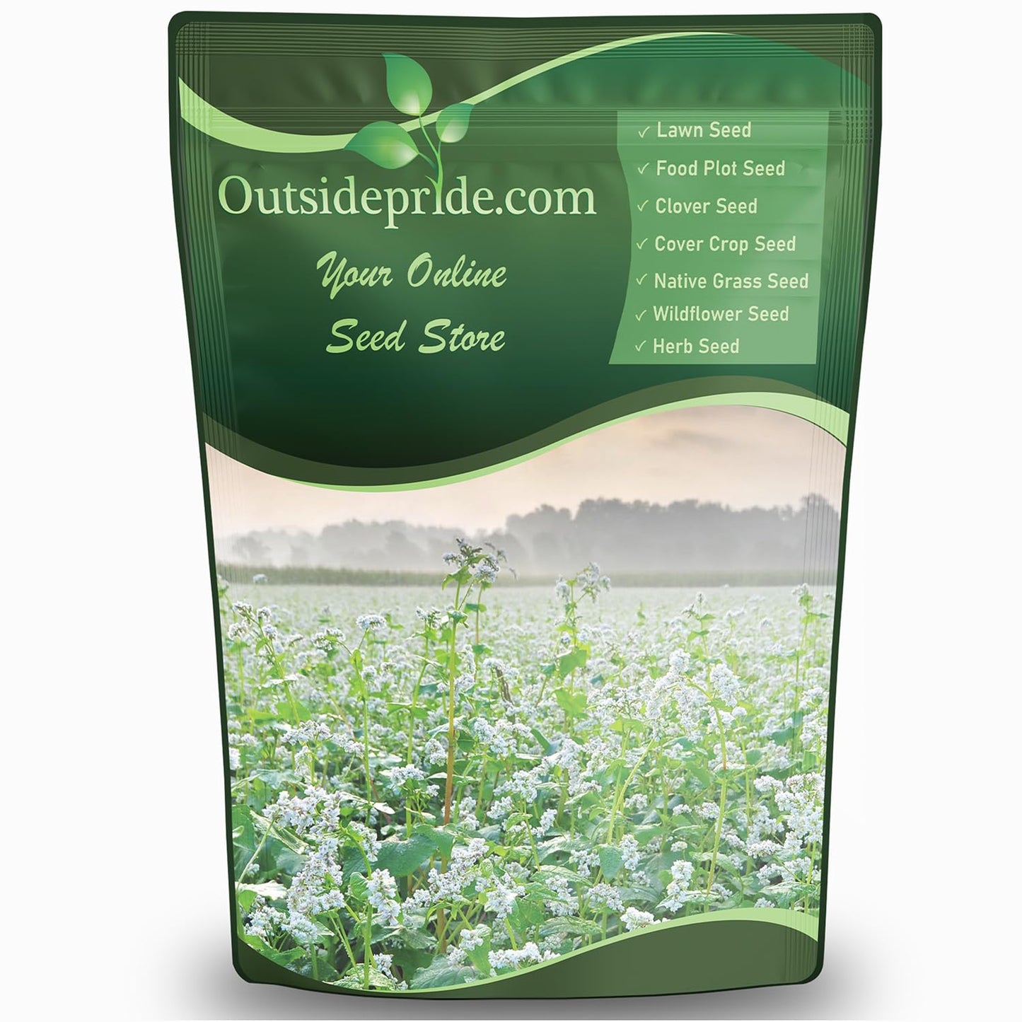Outsidepride Buckwheat Seeds - 1lb Annual, Fast-Growing, Easy to Grow Buckwheat Cover Crop Seeds for Green Manure, Bee Pasture & Pollinators, Wildlife Habitat, Soil Improvement, and Erosion Control