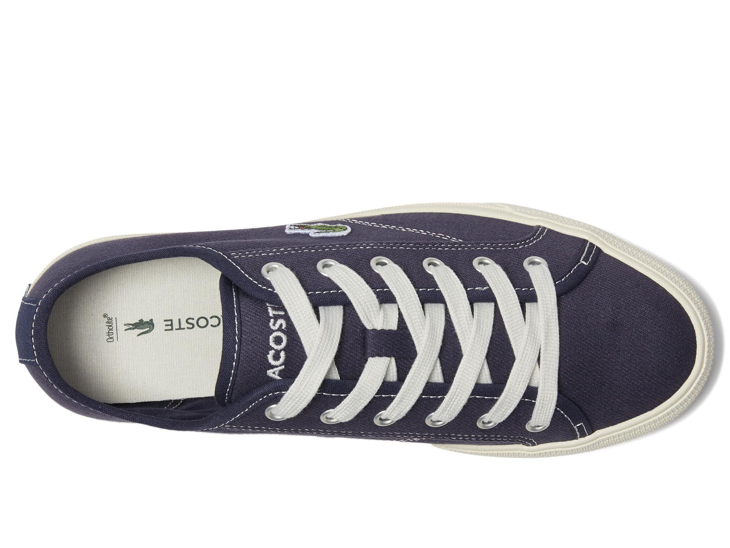 Lacoste Men's BACKCOURT Sneaker, NVY/Off WHT, 13