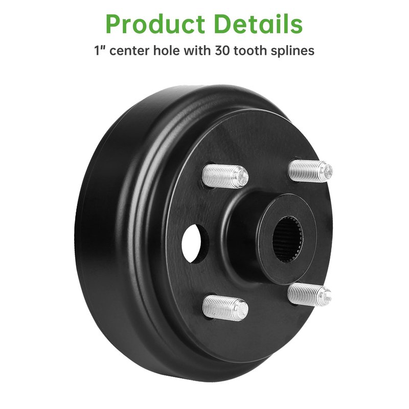10L0L Golf Cart Brake Drum Hub Assembly for EZGO TXT 1991-up with 4 Cycle Gas Engines, 30-Tooth Spline 1 Inch Large Hole, Replace OEM 21807-G1 21807G1 41843-94