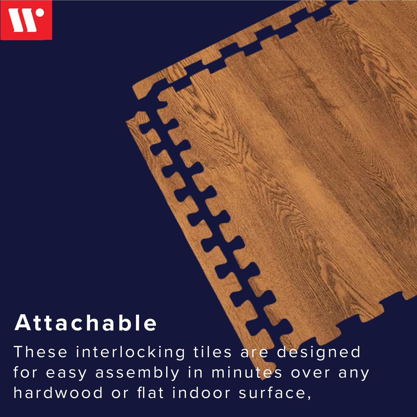 Forest Floor Farmhouse 3/8 Inch Thick Printed Foam Tiles, Premium Wood Grain Interlocking Foam Floor Mats, Anti-Fatigue Flooring – Stylish Flooring Solution