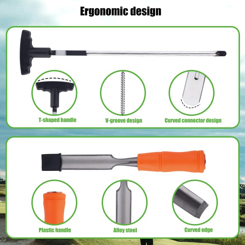 Gosknor Golf Grip Removal Tool & Golf Grips Tape Remover, V-Groove Grip Remover Saver Durable Repair Tool for Easy Club Regripping Essential Accessories