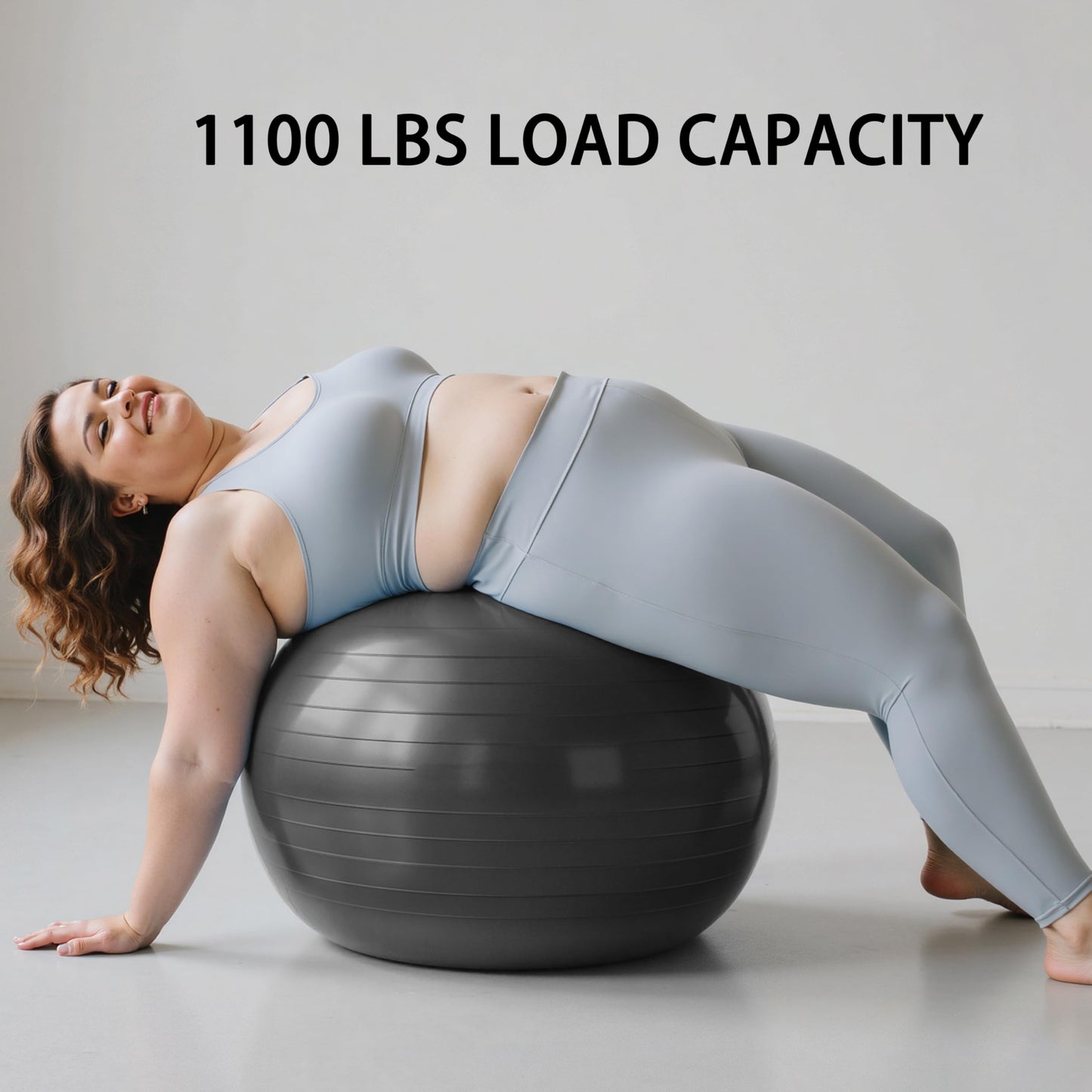 FITMIND Exercise Balls Set 22-30 Inch & 9 Inch, Small Pilates Ball with Pump, Pregnancy Ball for Women, Yoga Balls for Exercise, Small Exercise Ball for Between Knees, Stability, Physio