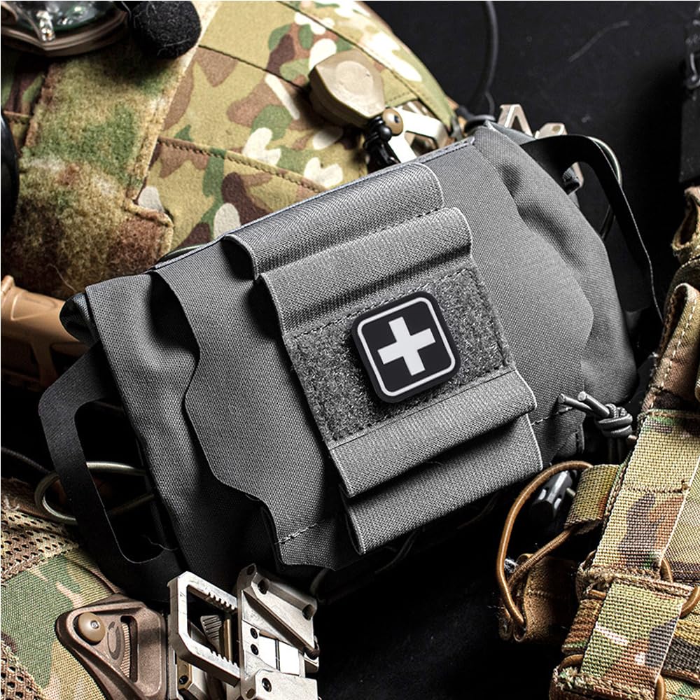 WoSporT Tactical Medical Molle First Aid Pouch Two Piece System Micro Med kit Emergency Hunting Bag(Medium Size)