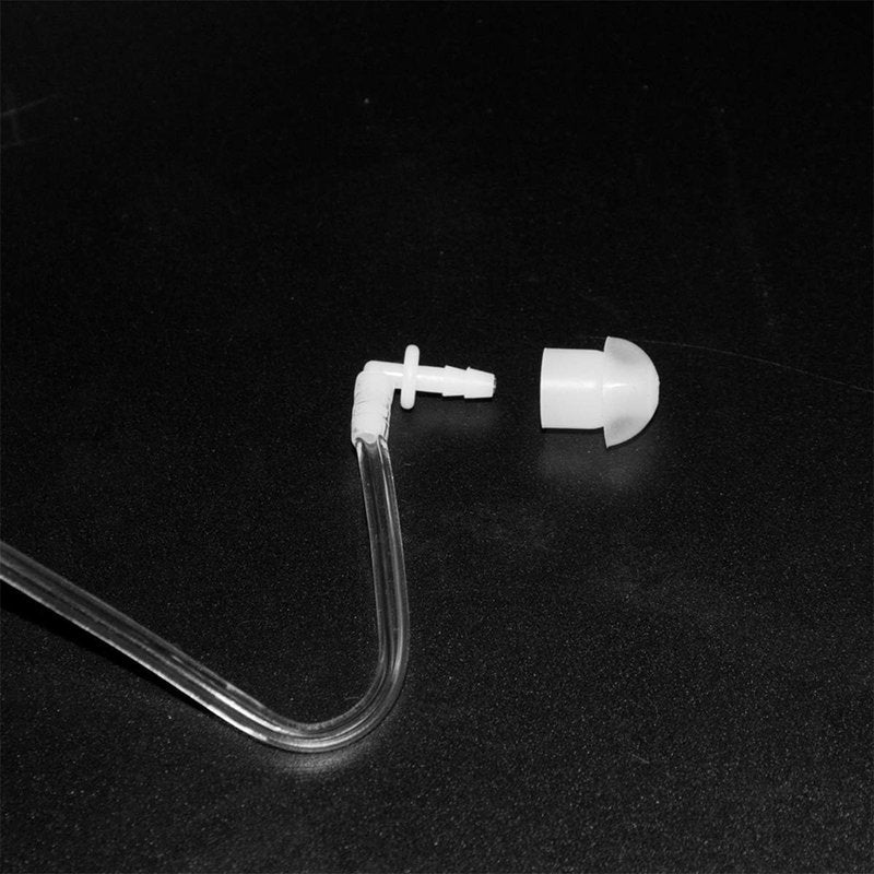 HYS Surveillance Earpiece - 3.5mm Clear Acoustic Coil Tube Headset for Two-Way Radios | Comfortable Fit