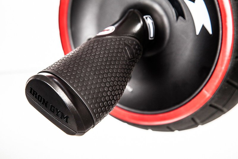 Iron Gym IRG013 Speed Abs Complete Ab Workout System, Abdominal Roller Wheel, 9.4 x 3.6 x 7.9, Black/Red