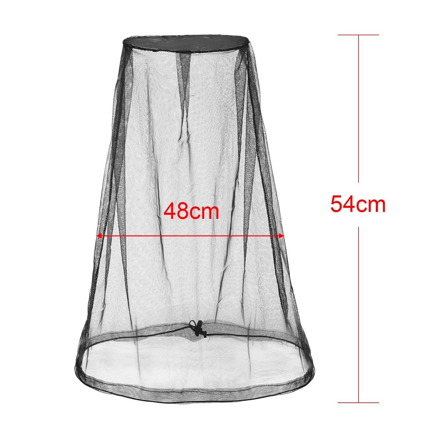 HESTYA 4 Pack Mosquito Net Mesh for Head Face Neck Fly Netting Hood from Bugs Gnats No See Net with Carry Bags for Outdoor(Black)