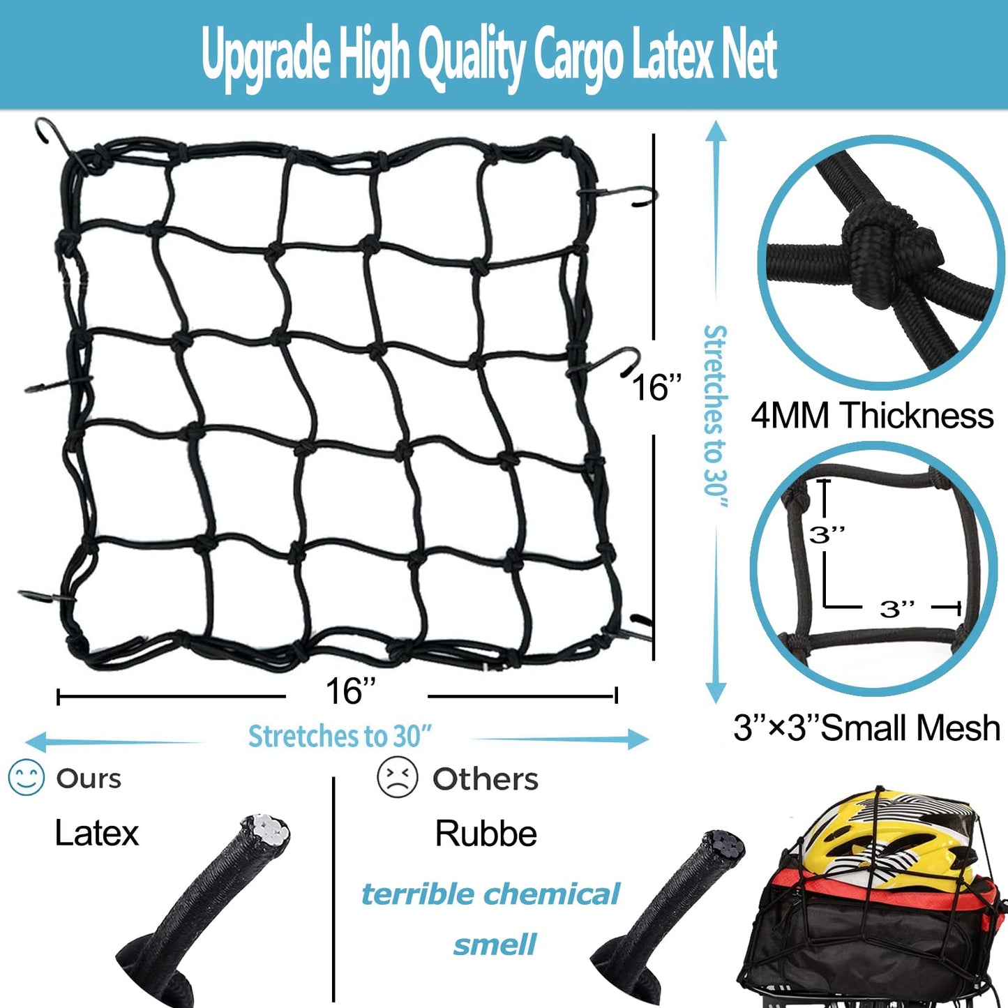 YONTUO Rear Bike Rack with Extra Long Shelf's Arms,Universal Bike Cargo Rack,Bicycle Pannier Rack with Reflector and Cargo Net,Touring Carrier Rack fit 26”-29” and 700c,BCR03