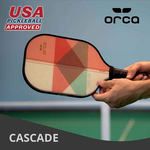 Orca Cascade USAPA Approved Pickleball Paddle 2-Pack Set with Polymer Honeycomb Core Fiberglass Surface and Padded Covers and Carry Bags