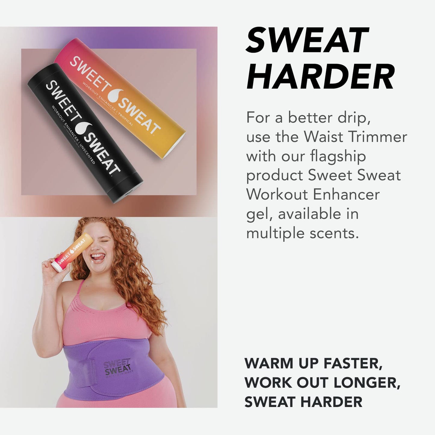 Sweet Sweat Waist Trimmer 'Laguna' | Premium Waist Trainer Band for Men & Women (Small)