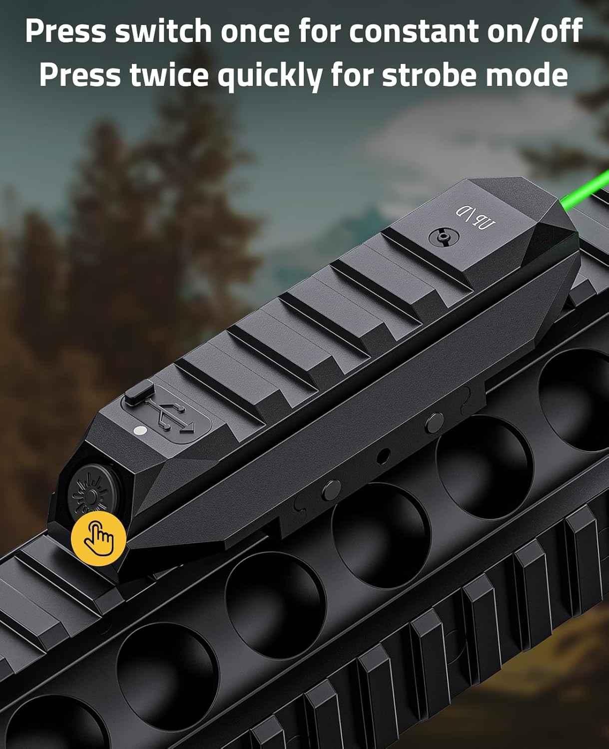 CVLIFE Laser Sight for Rifle - Low Profile Rechargeable Picatinny Laser with Strobe Mode | Precision Targeting