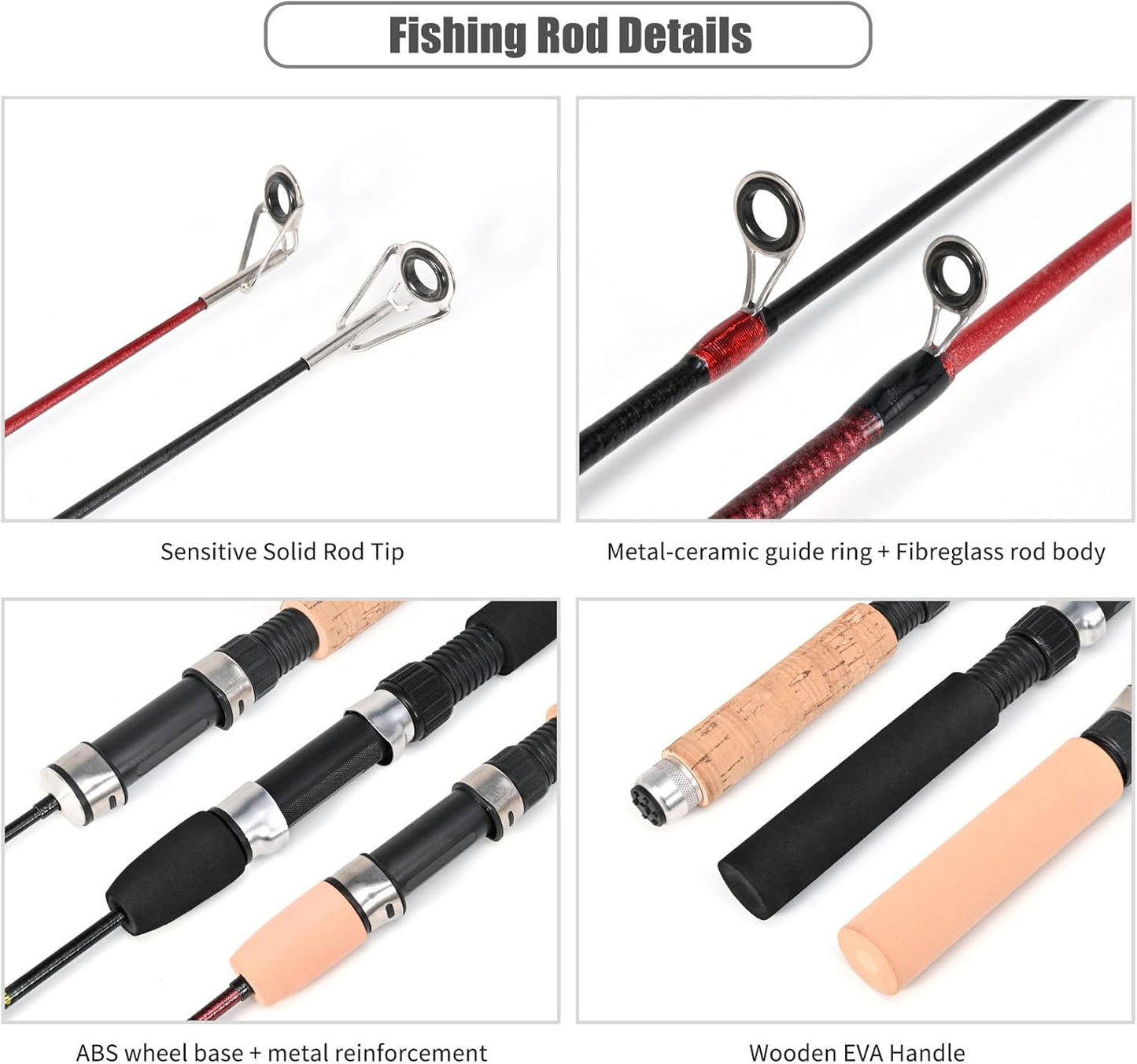 Fishing Rod and Reel Combo - Portable Ice Fishing Gear for Winter Adventures | Lightweight & Durable