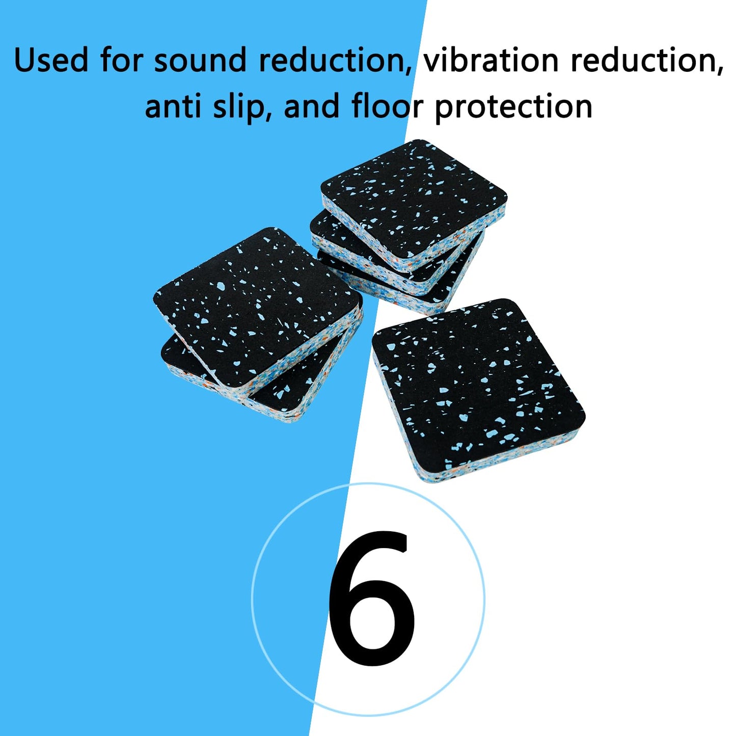 Luwint Treadmill Mat Pads, Rubber Foam Padding, Sound Isolation Pads, Anti Vibration Pads, Shock Absorbing Mat, Noise Reduction Floor Protection Sheets for Treadmill Washer Machine Exercise Equipment