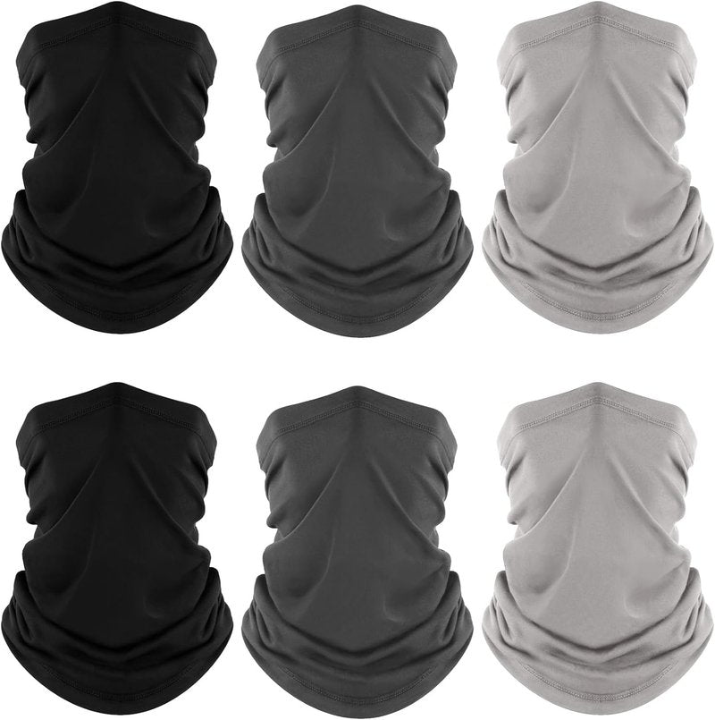 Neck Gaiter Face Mask - 6 Pack Cooling UV Protection Bandana Scarf for Men & Women