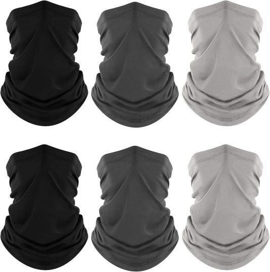 Neck Gaiter Face Mask - 6 Pack Cooling UV Protection Bandana Scarf for Men & Women