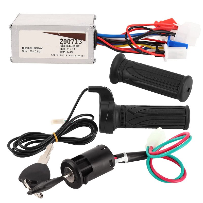 Milltrip Electric Scooter Speed Controller Set 24V 250W Controller with Throttle Grip Lock