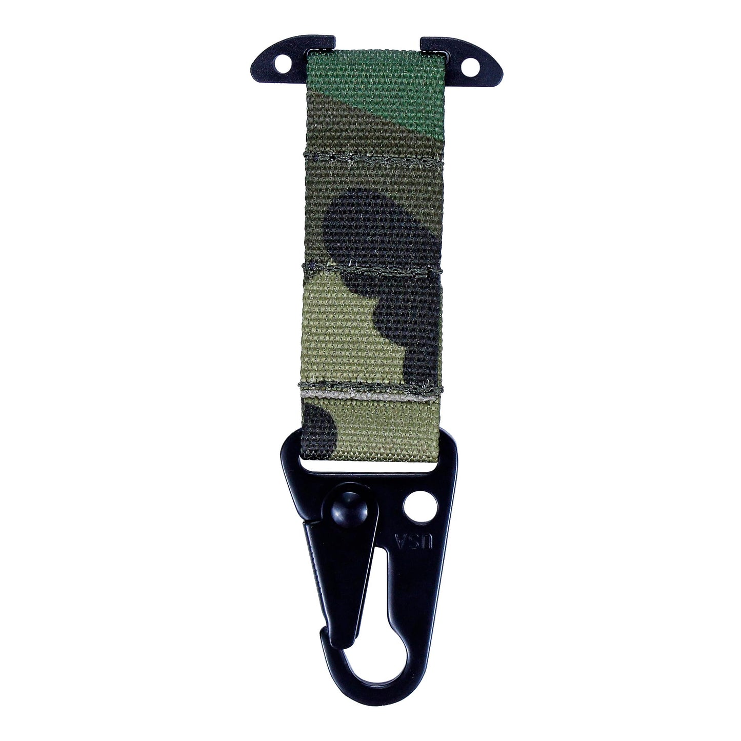 Tactical Gear Clip Clash Hook Hanging Carabiner T-Mount MOLLE Webbing Battle Belt Clip Metal Key Holder Vest Accessories (Woodland Clash Hook(1PACK))