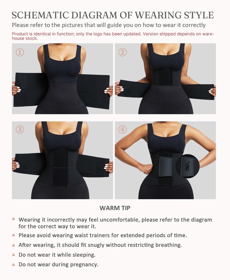 FeelinGirl Waist Cincher Tainer Workout Corset Shaper Tummy Slimmer Plus Size Belly Band for Women Black XL