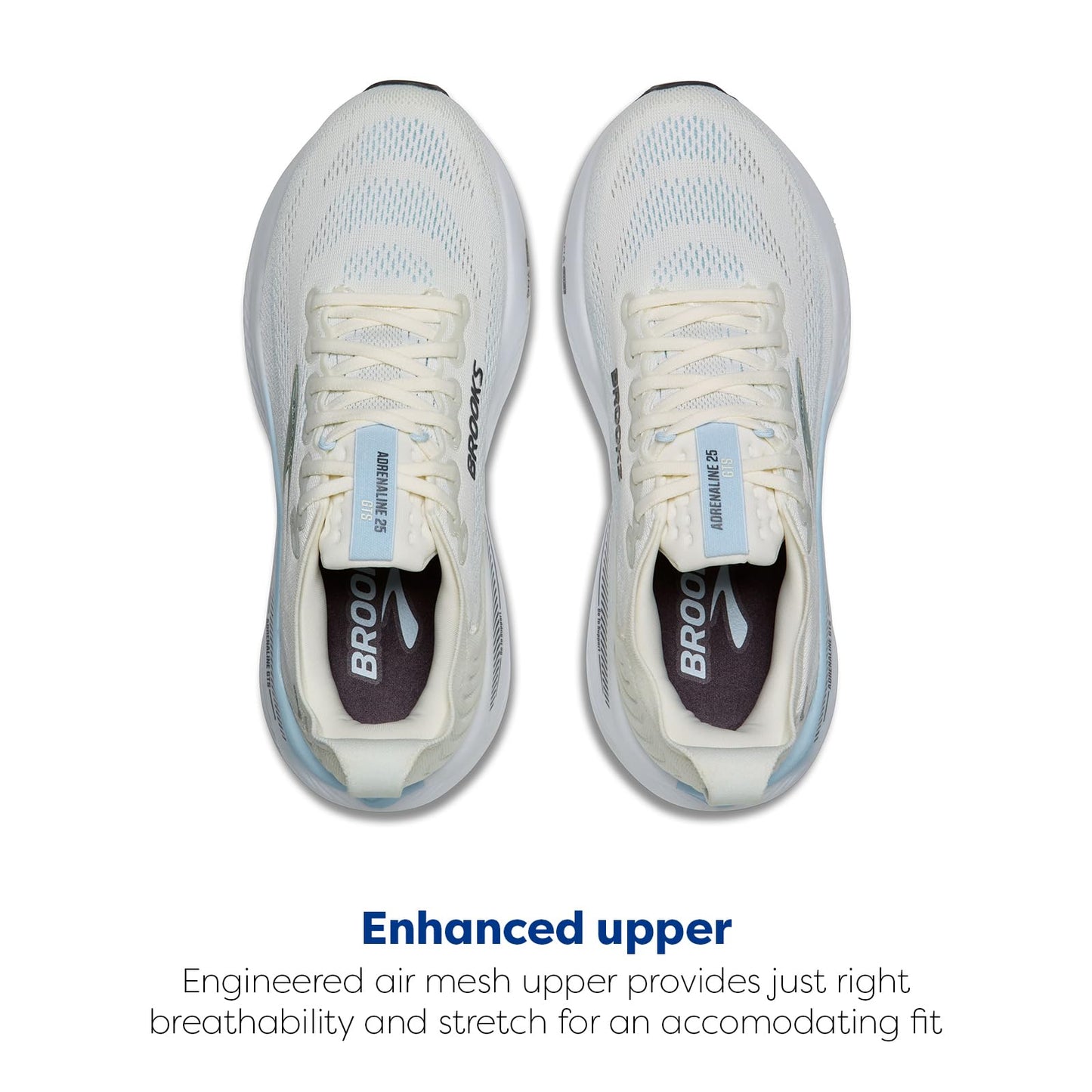 Brooks Women’s Adrenaline GTS 25 Supportive Running & Walking Shoe - Star White/Nantucket/Chrome - 11 Medium