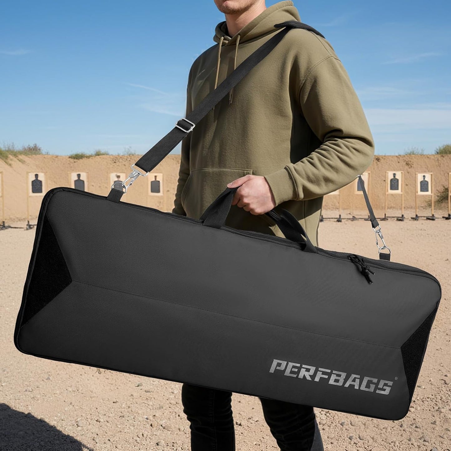 Tactical Padded Soft Rifle Case - MOLLE System, Fits Scoped Rifles | Adjustable Sling & Dual Zipper