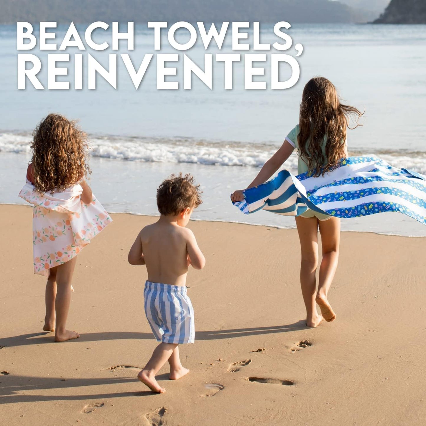 Beach Towel - Quick Dry, Sand-Free, Compact & Lightweight | 100% Recycled, Large (160x90cm)
