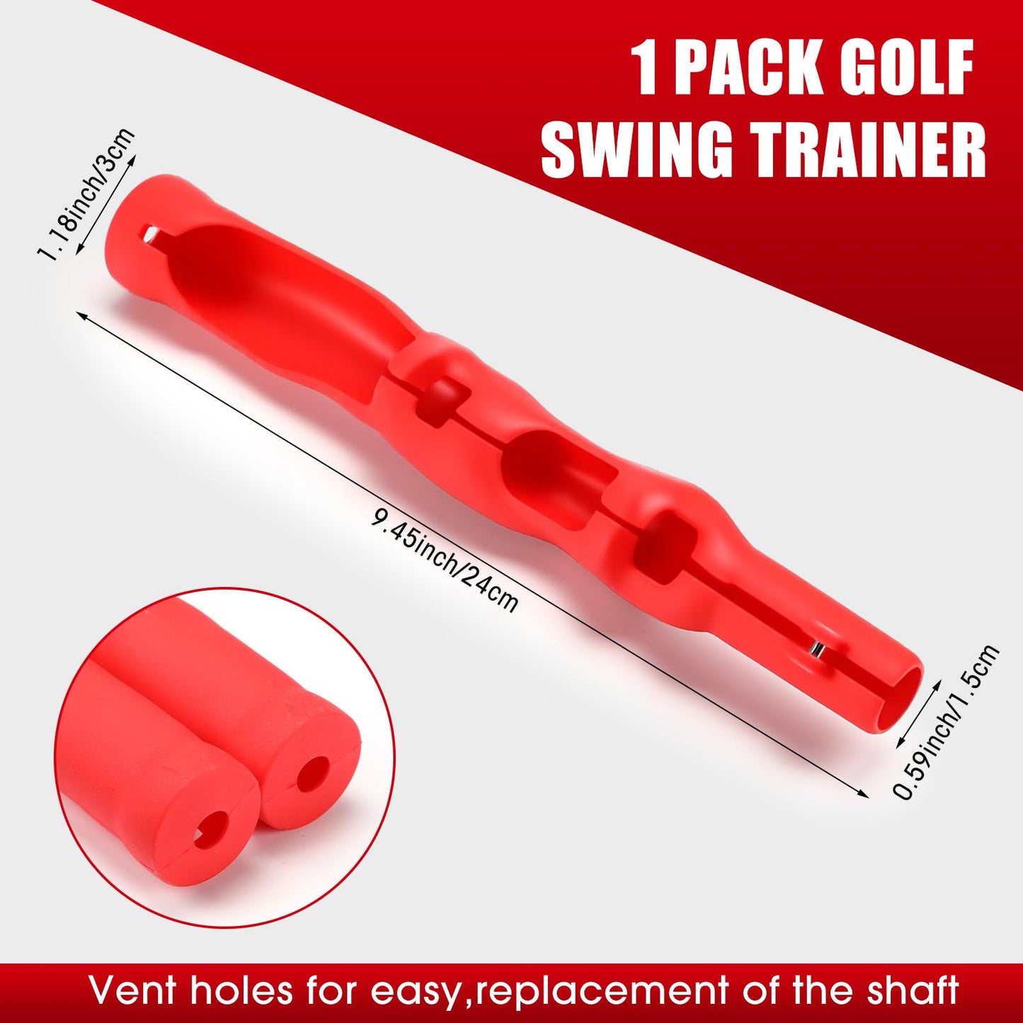 Sotiff 2 Pcs Golf Swing Trainer Golf Grip Training Aid Improving Hand Positioning Removable Swing Grip Attachment for Beginner Clubs