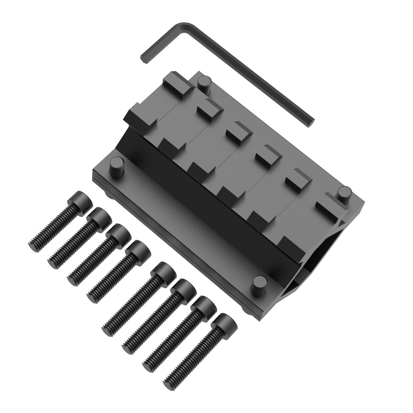 TPO 21mm Picatinny Rail Base Adapter Shotgun Barrel Clamp Picatinny Rail Mount for Flashlight Bipod (Barrel Range 0.5" to 0.84") MT050-084
