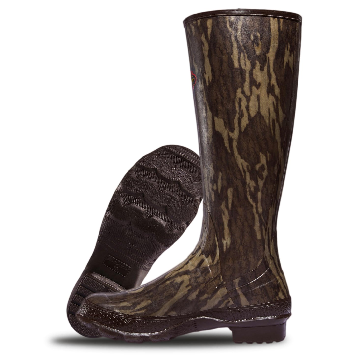 LaCrosse Grange Rubber Hunting & Work Boots for Men - Waterproof ZXT Rubber, with Adjustable Fit Strap, EVA Footbed, and Slip-Resistant Outsole, Mossy Oak Original Bottomland - 10