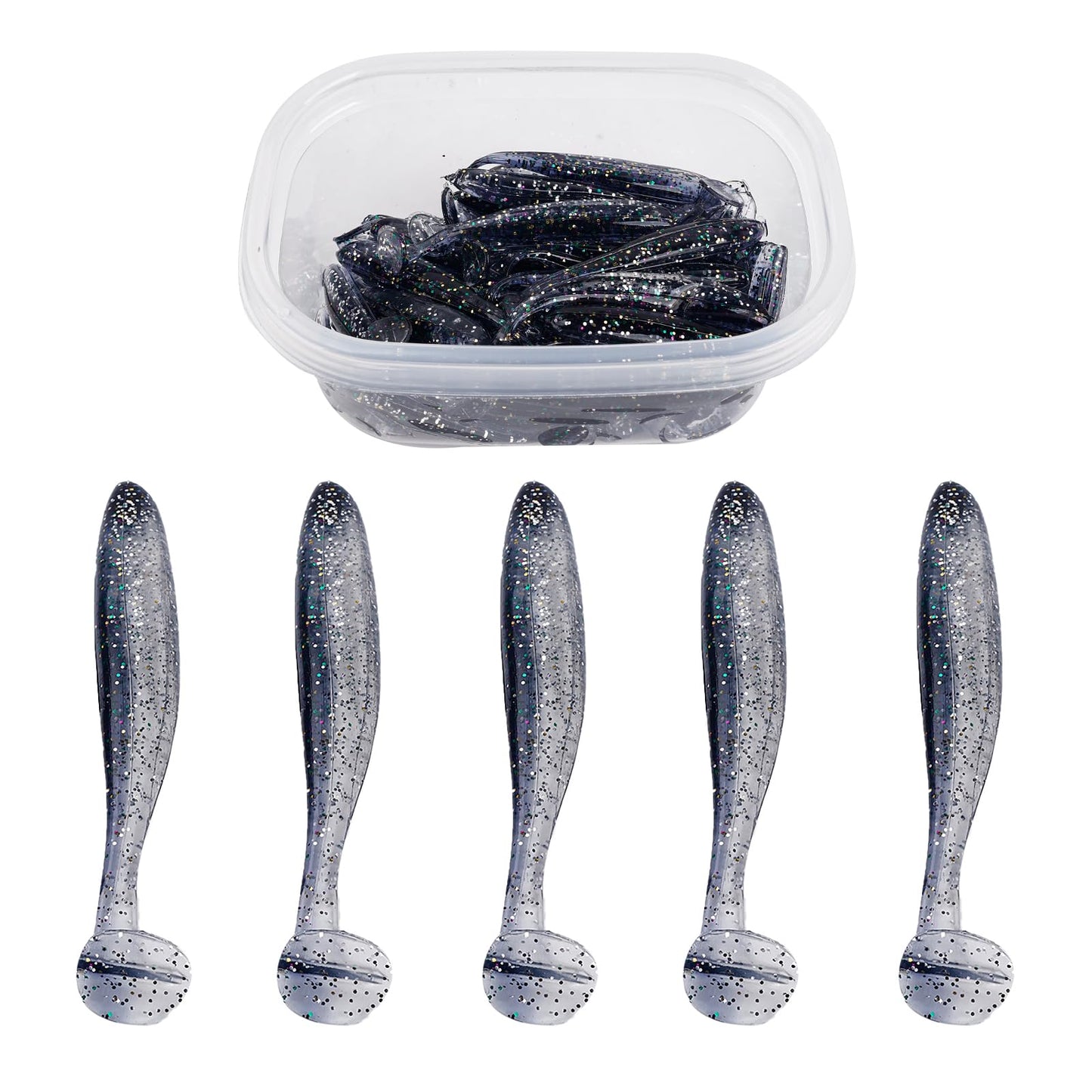 Balifly Paddle Tail Swimbaits FS/RE-10(Color N,7cm,50pcs)