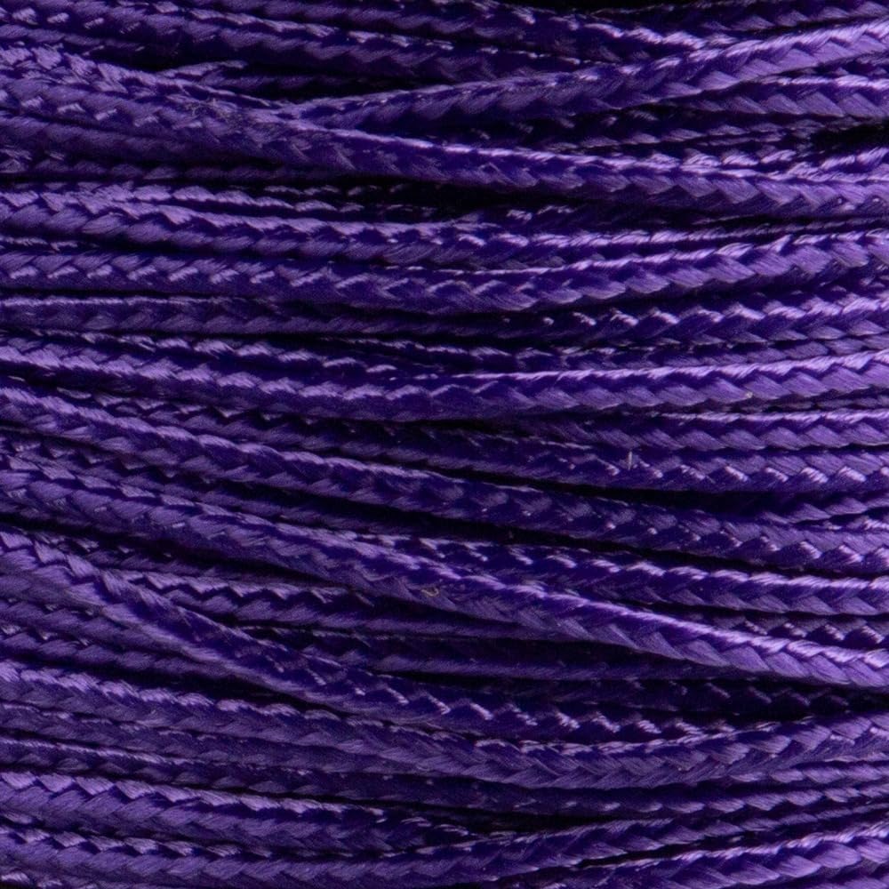 Paracord Planet Micro Paracord – Thin Braided Cord for Crafting, Fishing, and DIY Projects in 125 ft Spools – Acid Purple