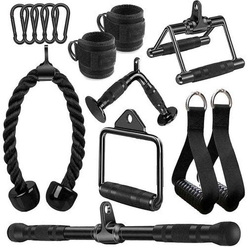 WNOEY Solid Cable Machine Attachment, Cable Attachments for Gym, Gym Cable Attachments, Cable Machine Attachments Set