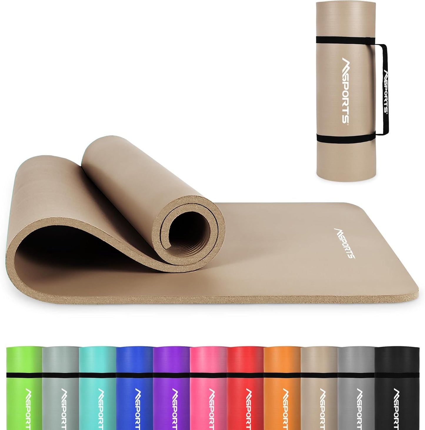 Yoga Mat - Premium Non-Slip Thick Exercise Mat for Home Workouts | Cushioned NBR Foam, Comfortable for Pilates & Stretching