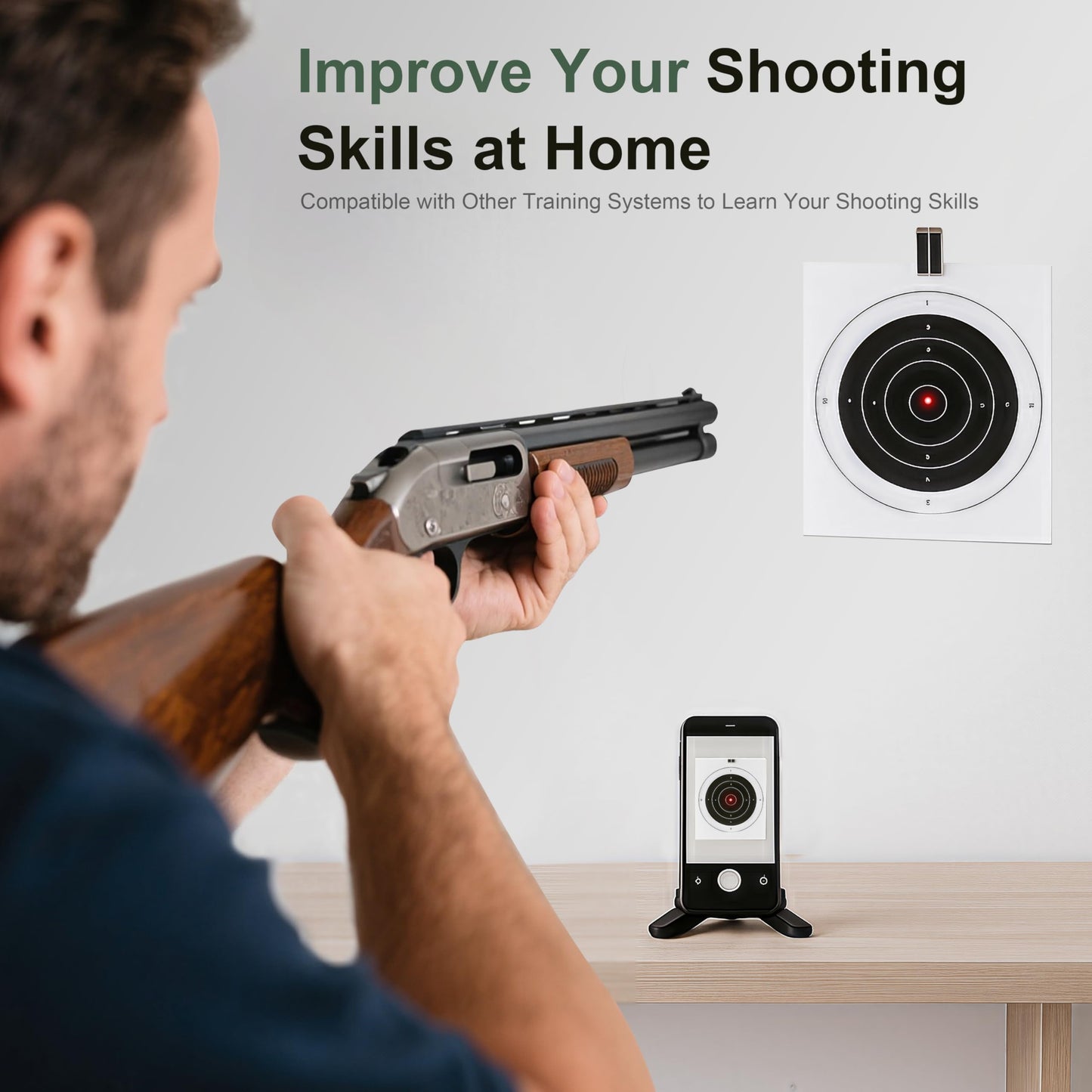 VSTRANICS 12GA Laser Training Cartridge Dry Fire Laser Training System for Dry Fire Practice and Shooting Training with 2 Set Batteries