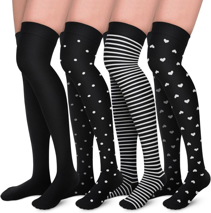 Aoliks Compression Socks for Women & Men,Thigh High Support Socks for Nurses Fyling Pregnancy