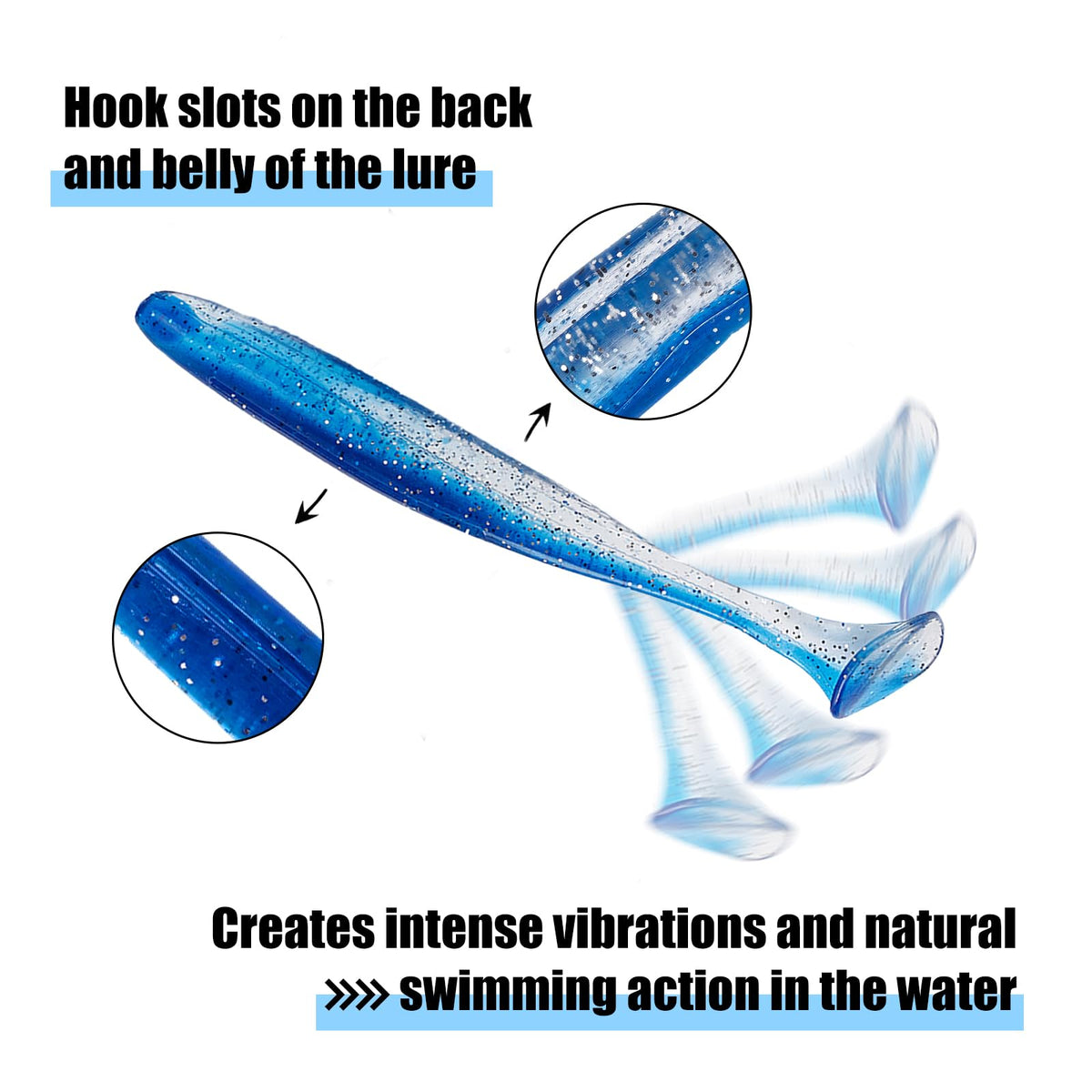 Balifly Paddle Tail Swimbaits FS/RE-10(Color N,7cm,50pcs)
