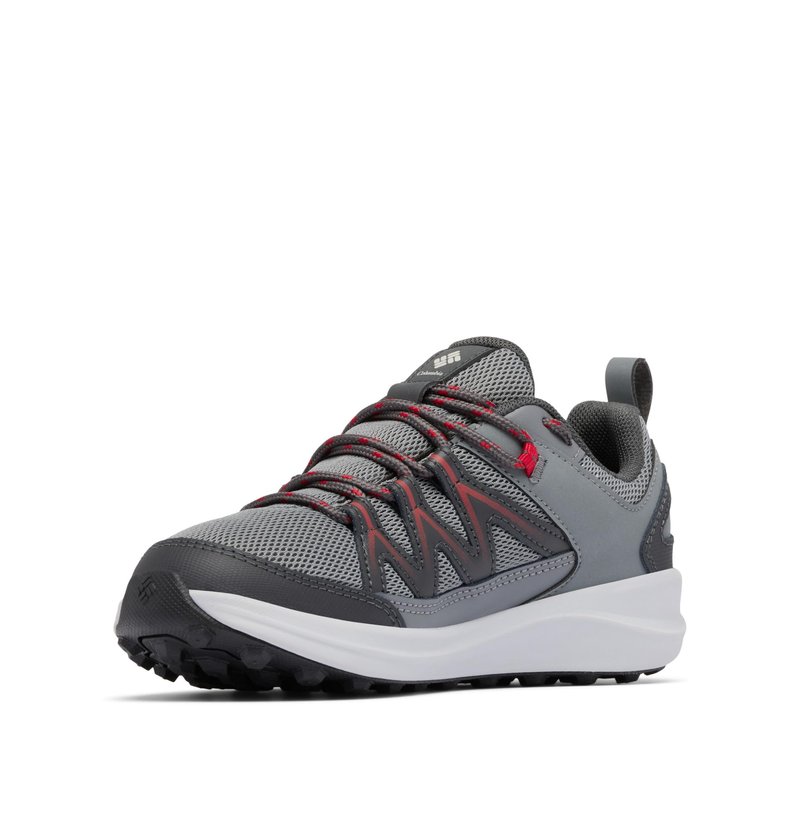 Columbia Youth Unisex Peakfreak Rush Waterproof, Titanium Grey Steel/Mountain Red, 4
