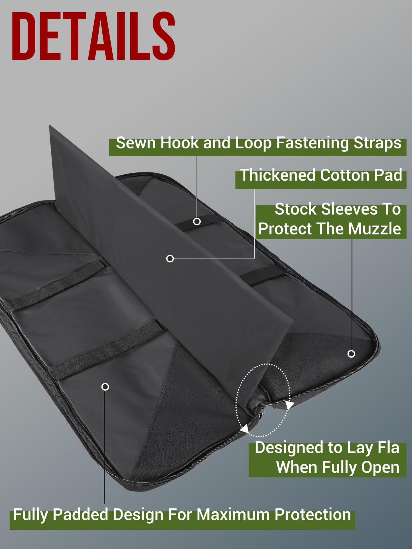 Espmotic 42" Double Rifle Case Soft Bag - Long Gun Backpack for 2 Rifles & Pistols, Padded Range Bag, Heavy Duty Waterproof for Hunting Shooting