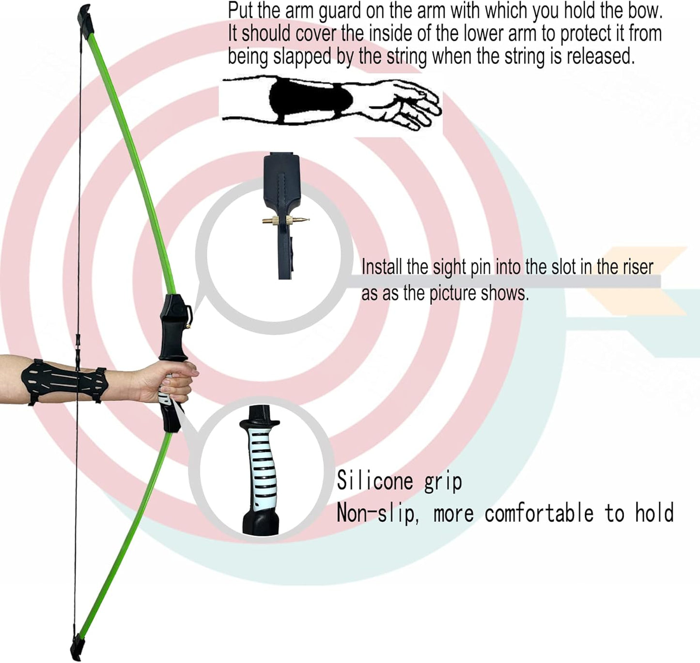 Youth Bow and Arrows Set - 45" Recurve Archery Kit for Kids 8-12 | Includes 9 Arrows & 4 Targets for Outdoor Fun