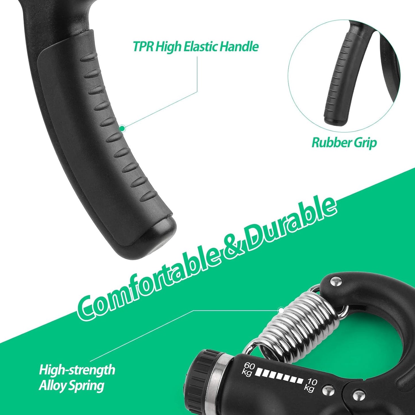 NIYIKOW Grip Strength Trainer - Adjustable Hand Grip Strengthener for Forearm & Finger Strength | Ideal for Musicians & Athletes