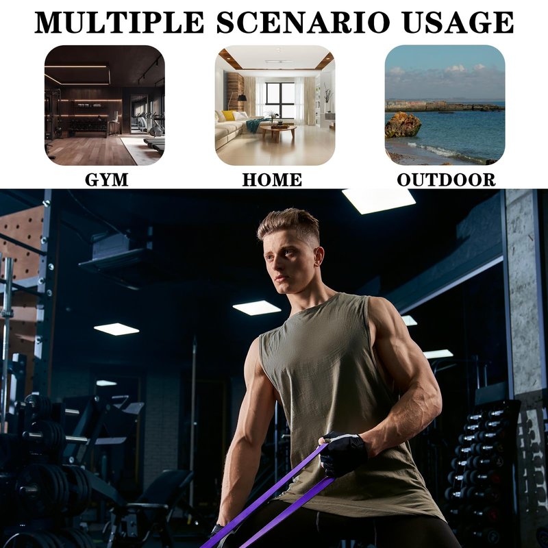 6 Pcs Resistance Bands for Working Out, Exercise Bands, Workout Band, Pull Up Assistance Band for Body Stretching Training Physical Therapy Muscle Training for Men & Women