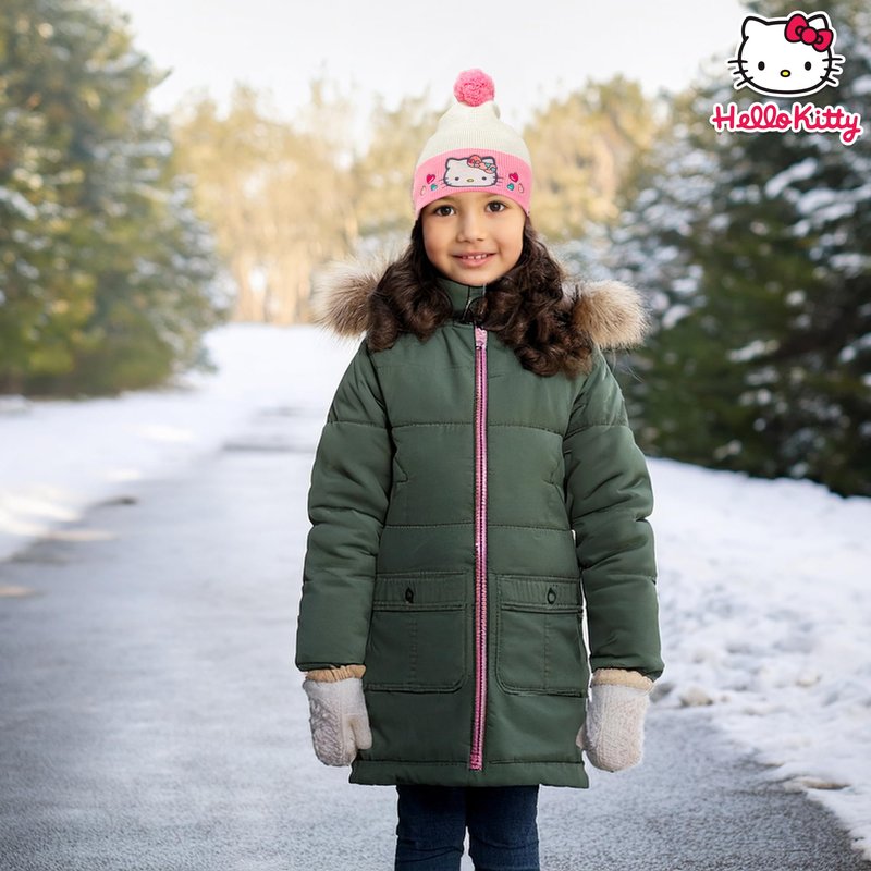 Hello Kitty Beanie Cap for Women | Hello Kitty Hat for Girls | Sanrio Winter Cap | Sanrio Pom Pom Hats | Kawaii Cat Winter Knit Hats | One Size | Pink | Officially Licensed