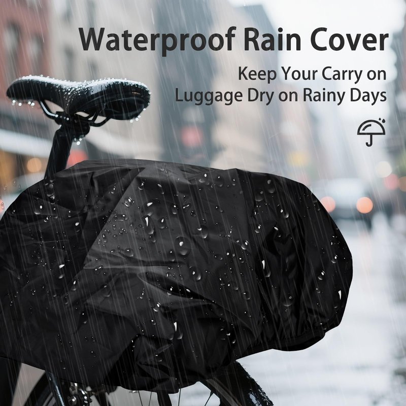 Waterproof Double Panniers Bag - 36L Saddle Bags for Rear Rack Bicycles with Safety Reflective Strips, Bicycle Commuting Pannier Fit Most Bicycle Rack with Rain Cover (With Rain Cover, Black, 36L)