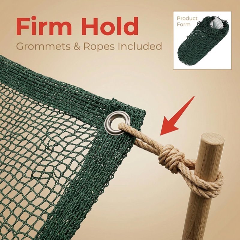 Portable Badminton Net - Outdoor Volleyball Net for Backyard and Beach, Professional Tennis Net for Tennis, Soccer Tennis, , Kids Volleyball - 6.5x0.5m(Green)