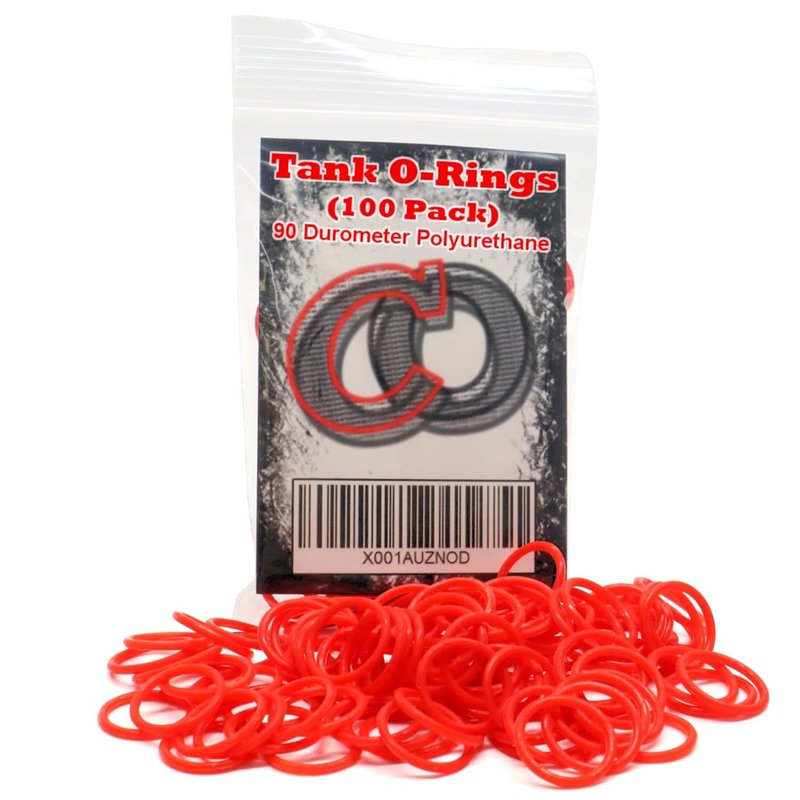 CO2 & HPA Tank O-Rings - Durable 90 Durometer Polyurethane | Red Replacement Urethane Orings