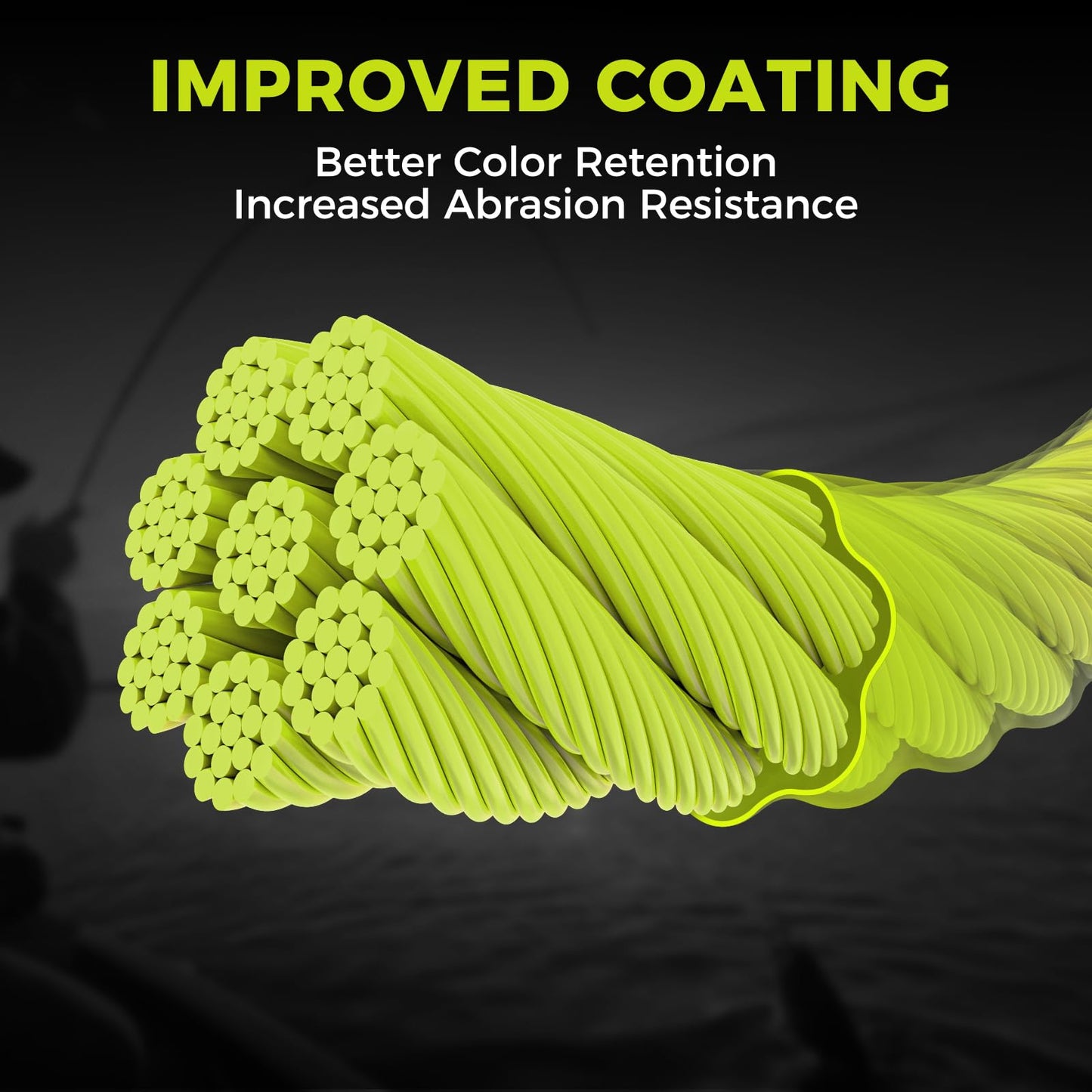 KastKing Destron Braided Fishing Line, Grass Green, 8 Stands, 50LB, 300Yds