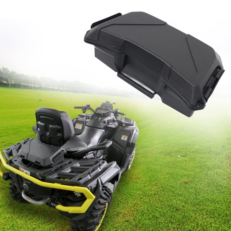 CPOWACE ATV Storage Cargo Box Compatible with Can Am Outlander, 2 Gal Storage Box Rear Seat Compatible with Can-Am Outlander L MAX 6X6 Accessories Replace 708200408(1PC,Black)