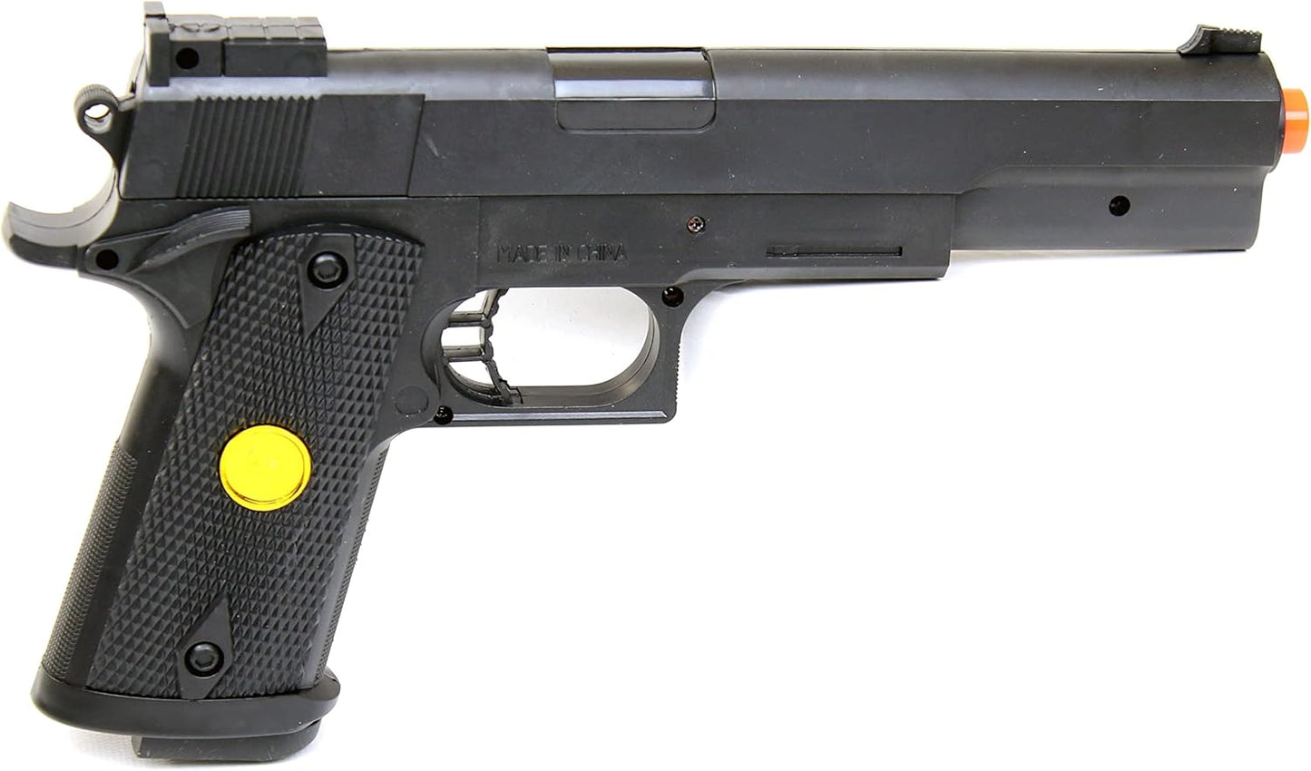 BBTac 1911 Dual Spring Airsoft Pistols - 2-Pack High Performance 260 FPS Handguns | Spring Powered for Target Shooting & Tactical Play