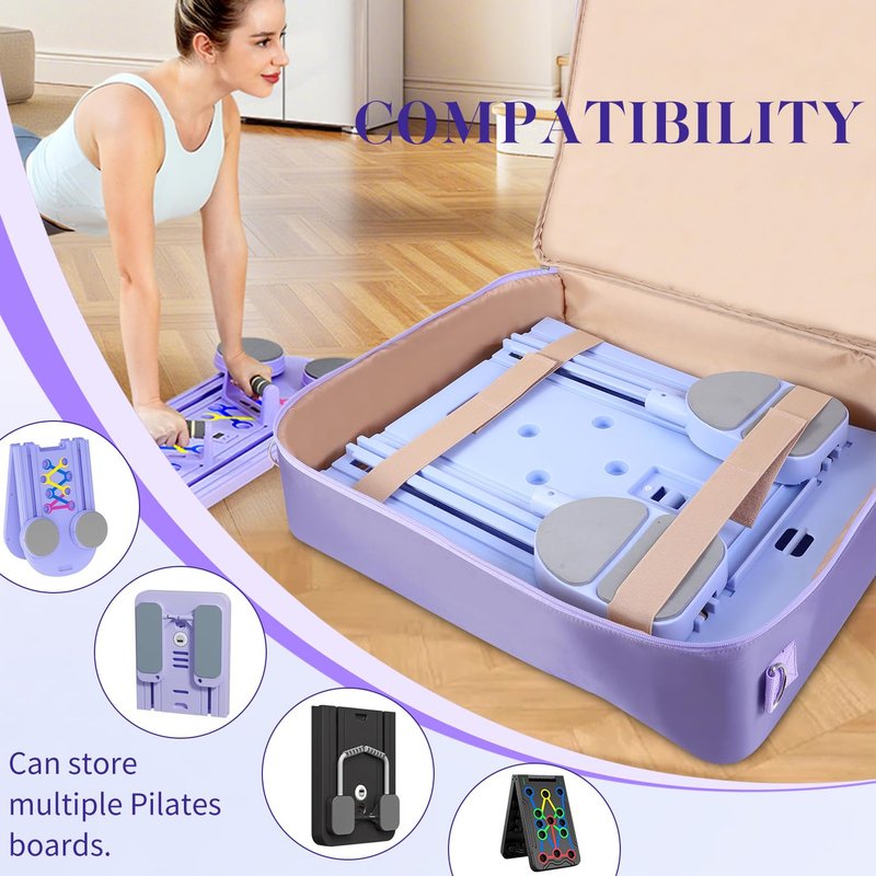 LOTCAIN Storage Bag for Pilates Board Pilates Board Organizer Portable Shoulder Gym Bag for Outdoor Exercise Home Storage