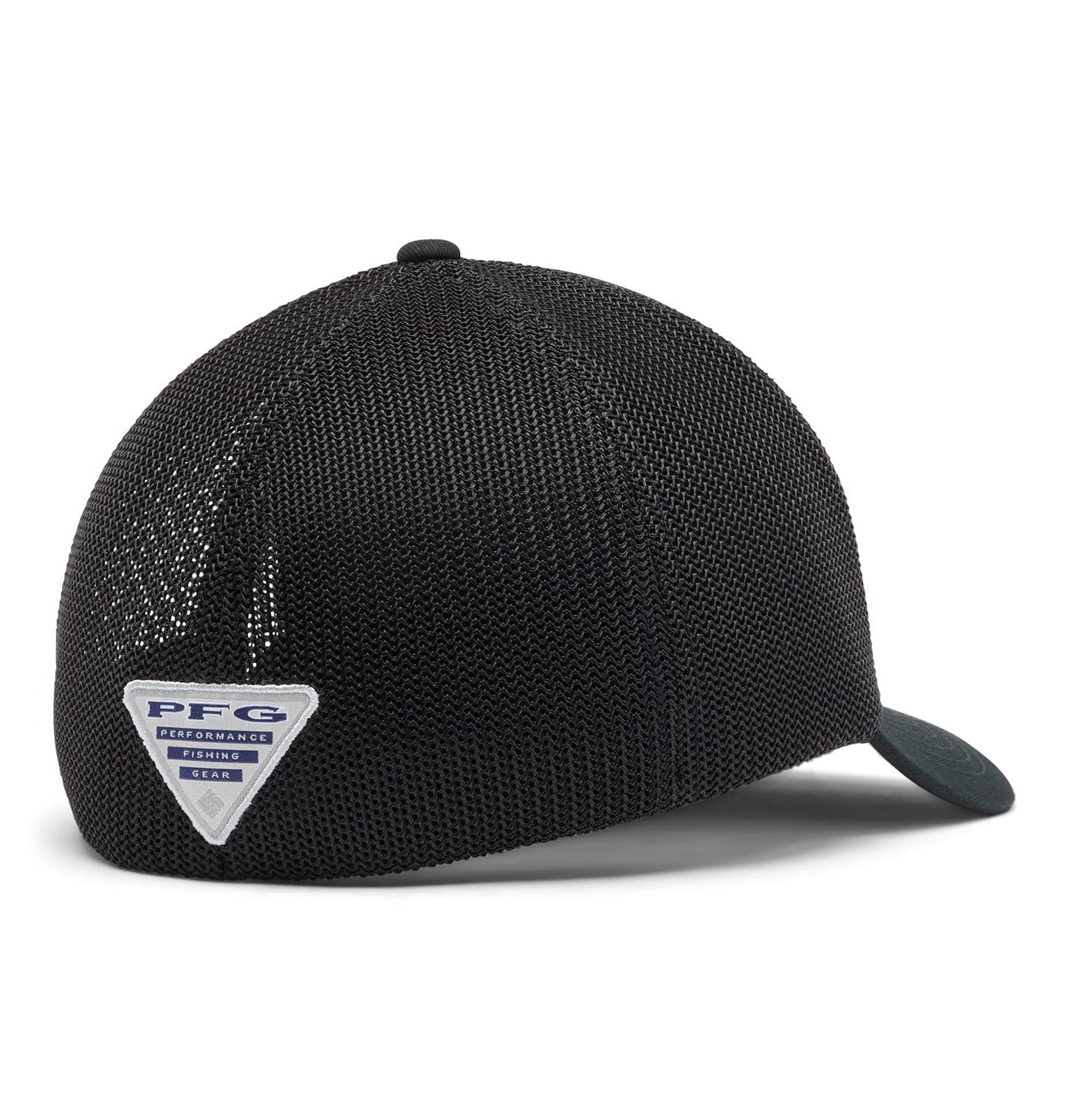 Columbia PFG Flag Mesh Ball Cap-High Crown, Black/Black/Texas Fish, Large/X-Large