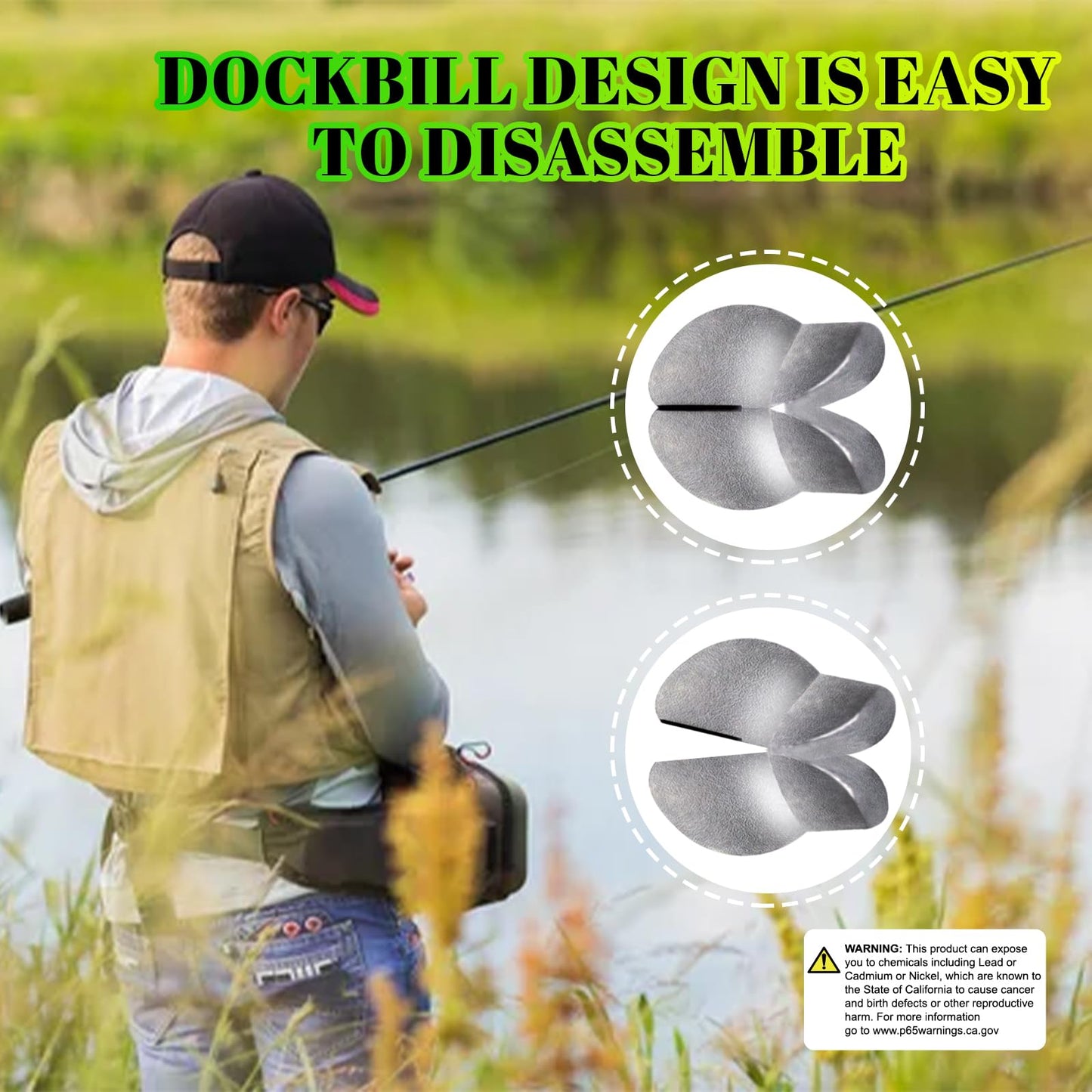Fishing Split Shot Sinker Set, 100 Pieces Mixed Size Weights 1/7-1/50 oz, Removable Design with Storage Box, for Fresh and Saltwater (Mixed-0.02oz-0.07oz-100pcs)