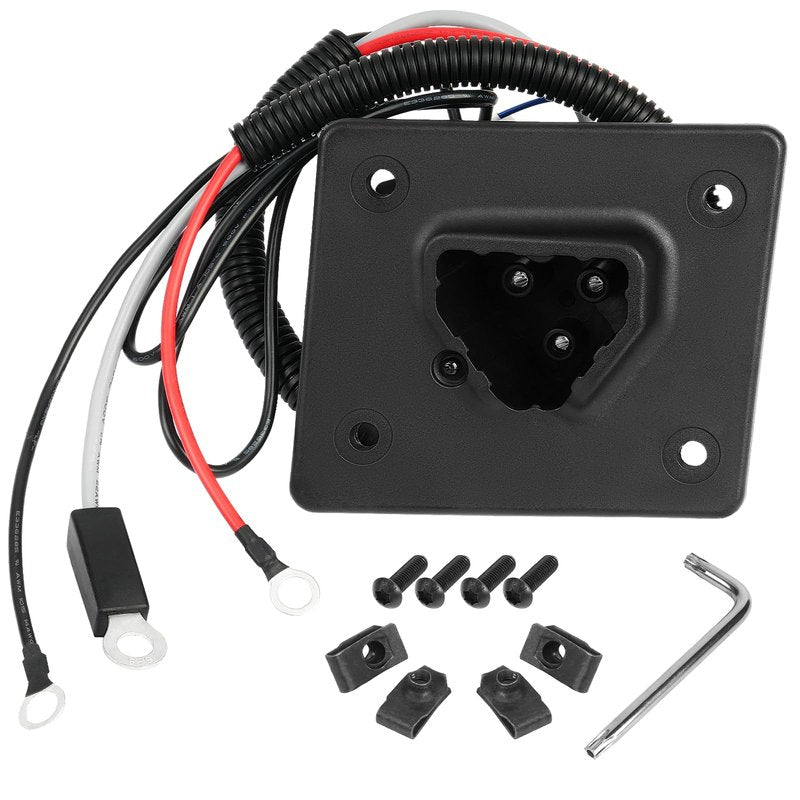 DRIVE UP Golf Cart 48V Charger Receptacle for EZGO RXV and Delta-Q Battery EZGO Charging Port with Wires 604321,611219,602529